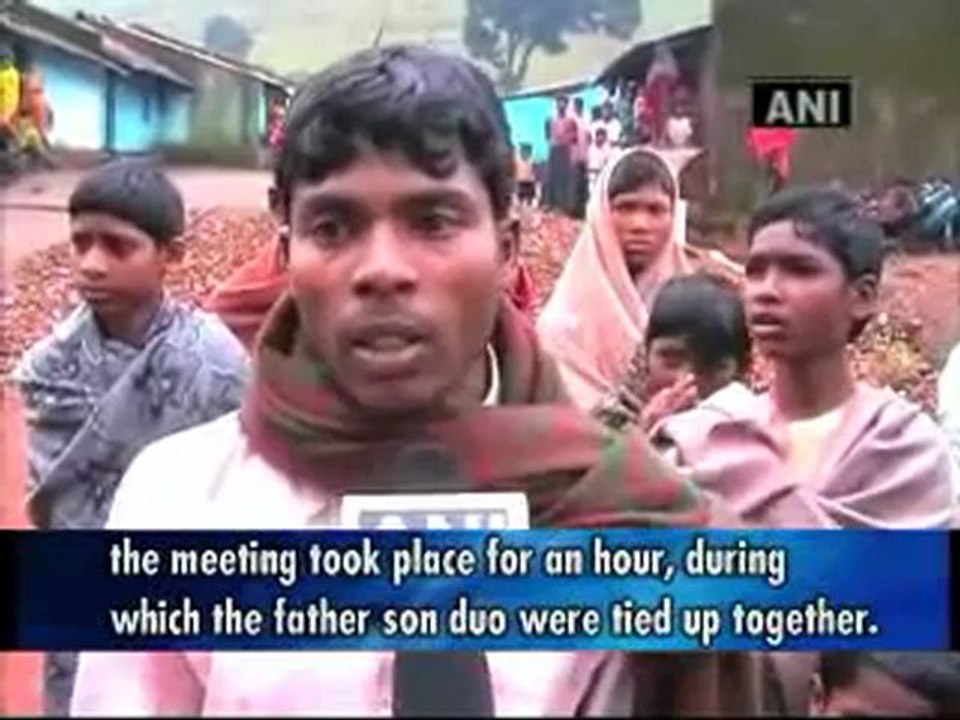 Maoists kill two villagers in Orissa after holding a public trial court.mp4