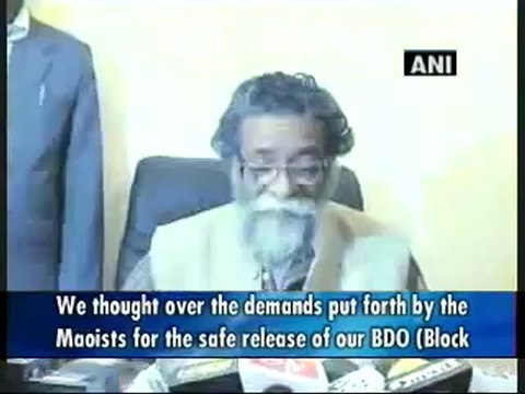 Shibu Soren gives in to Naxals to secure abducted BDO.mp4