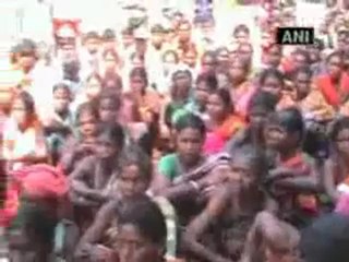 Tribals protest for release of abducted officers in Orissa.mp4