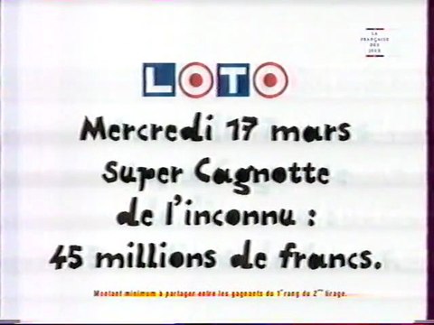 Publicité LOTO Francais des jeux 1999