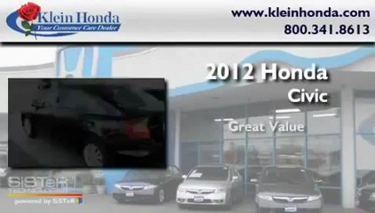 New 2012 Honda Civic in Lynnwood by Certified Dealer Klein Honda