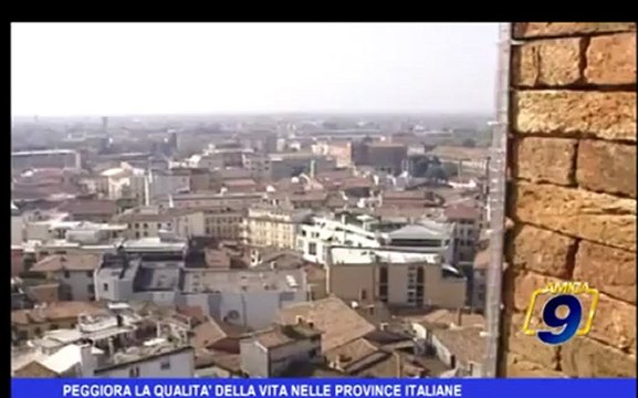 Peggiora la qualità della vita nelle province italiane