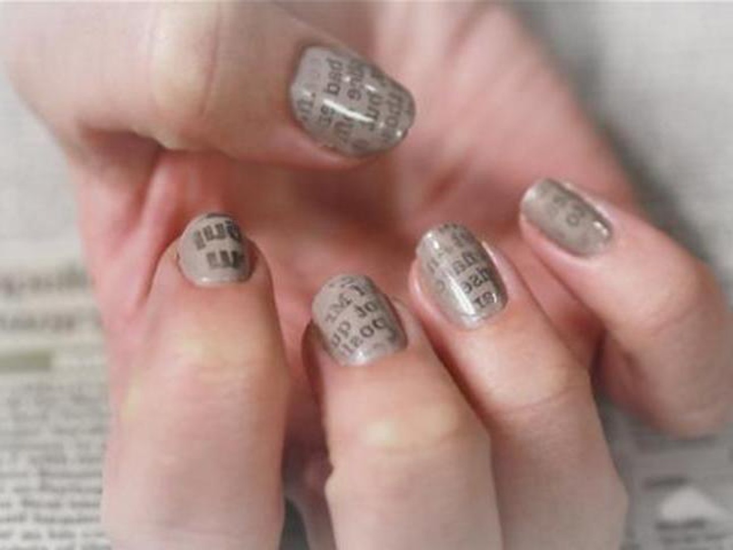 How To Do Newspaper Print Nails