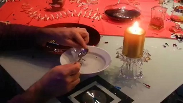 Silvester 2012-2013 Die Fellas bei Hubert und Matthias Bilder Fotos 4 Gängemenue Hammelburg Bleigiesen mit Wünschen