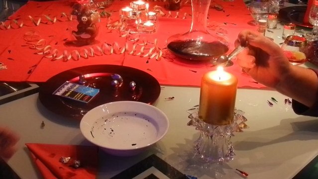 Silvester 2012-2013 Die Fellas bei Hubert und Matthias Bilder Fotos 4 Gängemenue Hammelburg Bleigiesen mit Wünschen