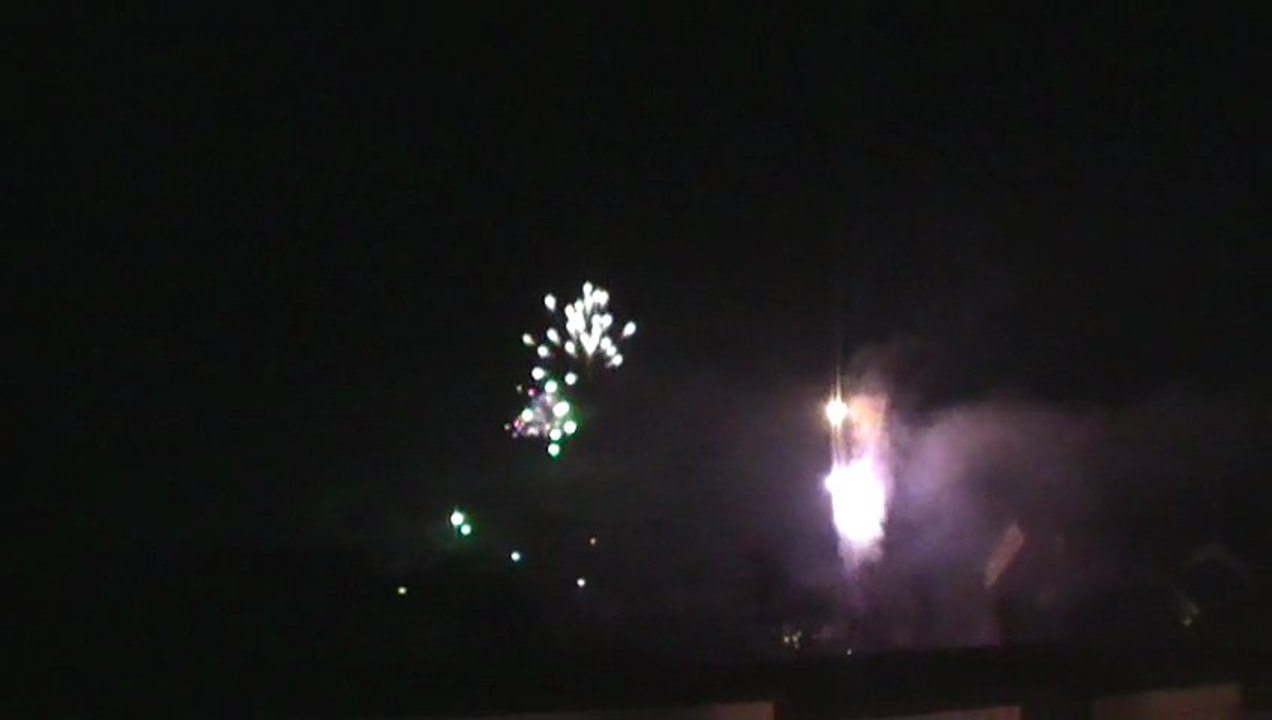 Silvester 2012-2013 Die Fellas Hubert und Matthias Diebach bei Hammelburg Feuerwerk