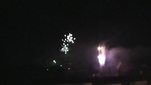 Silvester 2012-2013 Die Fellas Hubert und Matthias Diebach bei Hammelburg Feuerwerk