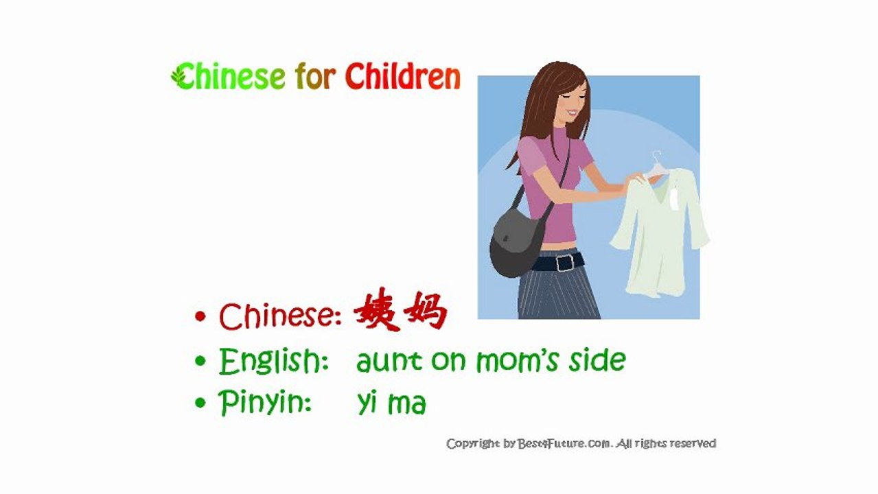 How to say aunt and ancle in Chinese?