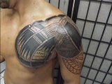 Tatuajes en el Pecho y Pectoral Maories Polinesios para Hombre de ROBERTTO ORIGINAL TATTOO de RIO DE JANEIRO