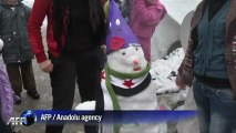 Turquie: les réfugiés syriens affrontent la neige