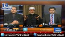Dr Tahir-ul-Qadri's Exclusive Interview with Mujeeb-ur-Rehman Shami in Nuqta-e-Nazar at Dunya News 09-01-13