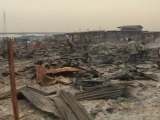 Lagos slum devastated by fire