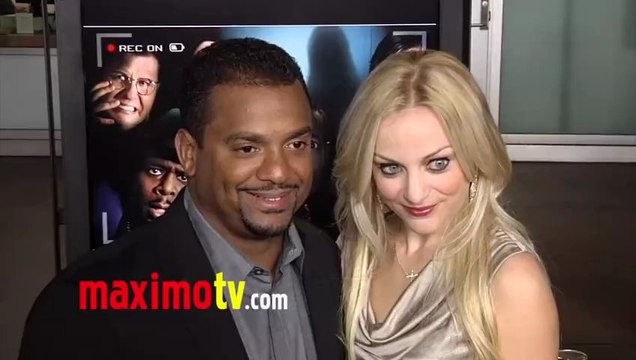Alfonso Ribeiro and Angela Unkrich A Haunted House Premiere Red Carpet ARRIVALS January 2013
