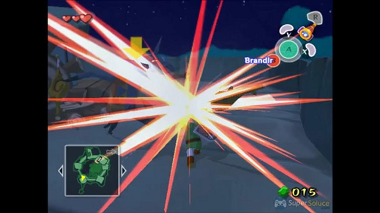 Soluce Zelda Wind Waker : La Forteresse Maudite - Récupérer la boussole et la carte du donjon