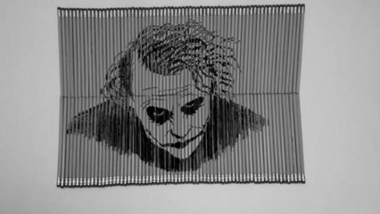 dessin du joker avec des crayons