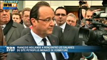 François Hollande a rencontré les salariés de Petroplus