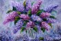 Flowers Painting: Bouquet fresh flowers lilac. Painting for SALE