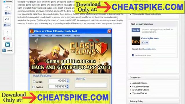 Clash of Clans Hacks Free Coins - iOs Updated Clash of Clans Gems Cheat
