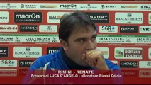 Icaro Sport. Rimini-Renate, la vigilia del tecnico Luca D'Angelo