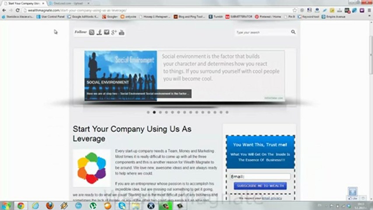start your company using us as leverage