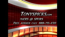 San Antonio Spurs versus Philadelphia 76ers Pick Prediction NBA Pro Basketball Odds Preview 1-5-2013