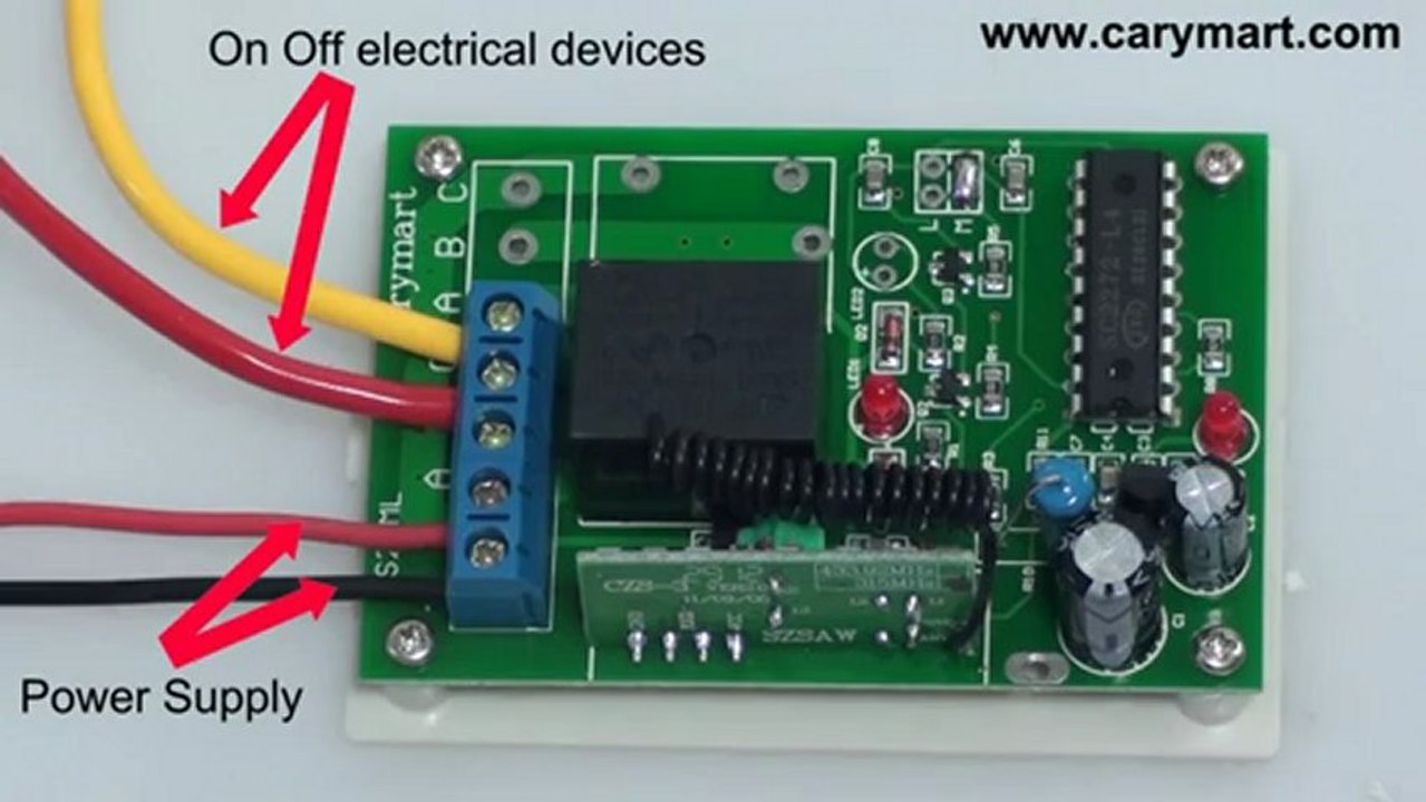 1-Channel DC RF Momentary Remote Transmitter & Receiver