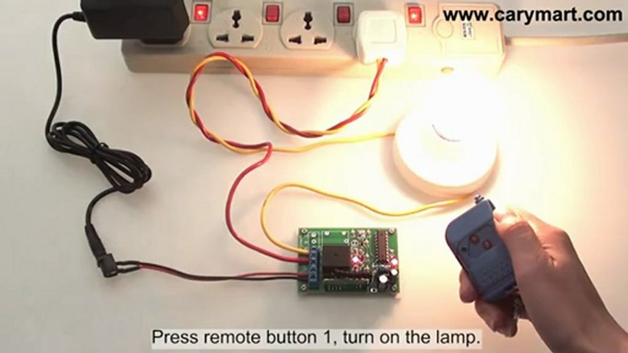 1 Channel DC RF Latching Transmitter Receiver Kit
