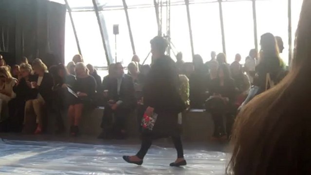 Anna Dello Russo reading Grazia on the FROW at London Fashion Week