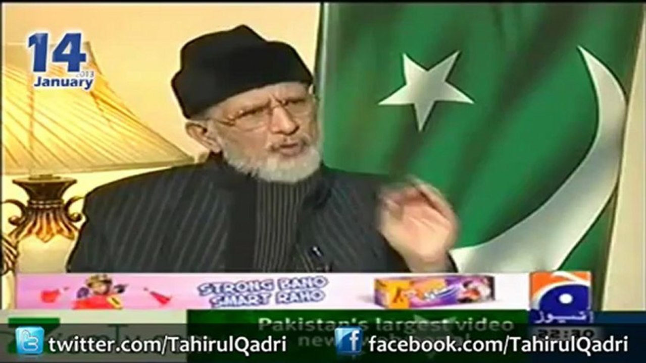 Dr Tahir-ul-Qadri's Exclusive Interview with Saleem Safi on Geo News Jirga 05-01-2013