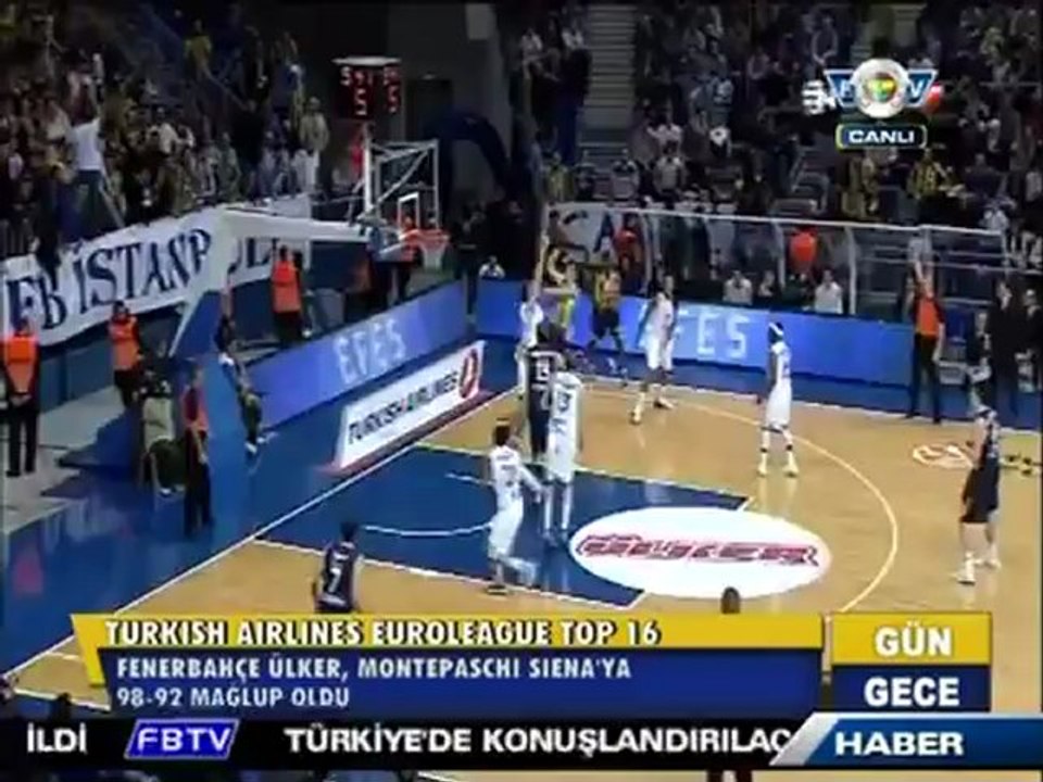 4 Ocak 2013 Fenerbahçe Ülker Montepasci Siena Maçı Özeti