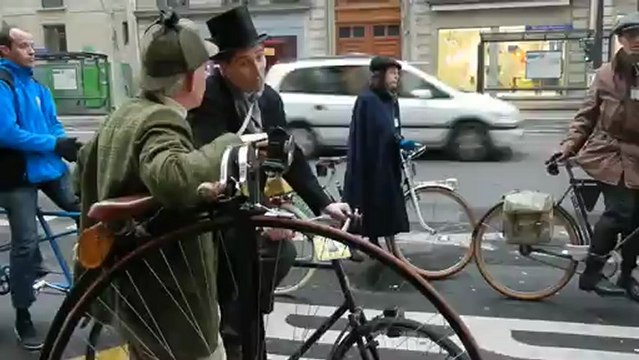 Grand Bi à la traversée de PARIS 06/01/13 Velo Vintage @ Gogo
