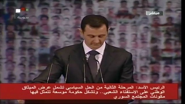 Syrie: Assad propose une solution politique