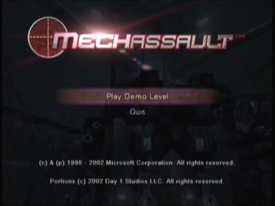 Présentation démo Mechassault sur Xbox