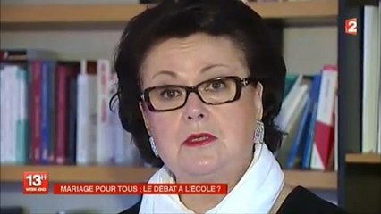 06/01/13 F2, C.Boutin réagit à la vidéo de Najat VB faisant la promo du Mariage Gay à l'école