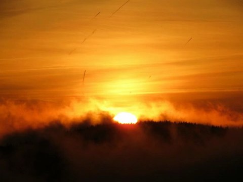 Magnifique Coucher de soleil depuis le Pic du Lizieux ce 6 janvier 2013