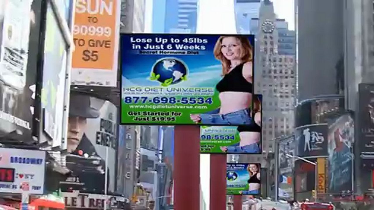 New Year's Resolution Diet Promo in New York Times Square | HCG Diet Universe