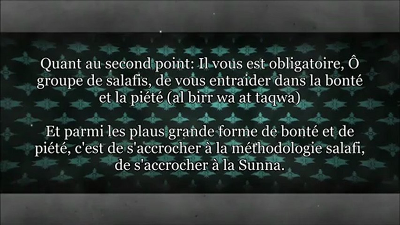 Conseils pour nos frères salafis d'Allemagne - cheikh 'Ubayd al Jabiri