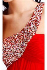 Red White Silver Bridesmaid Dresses dressinlondon.com