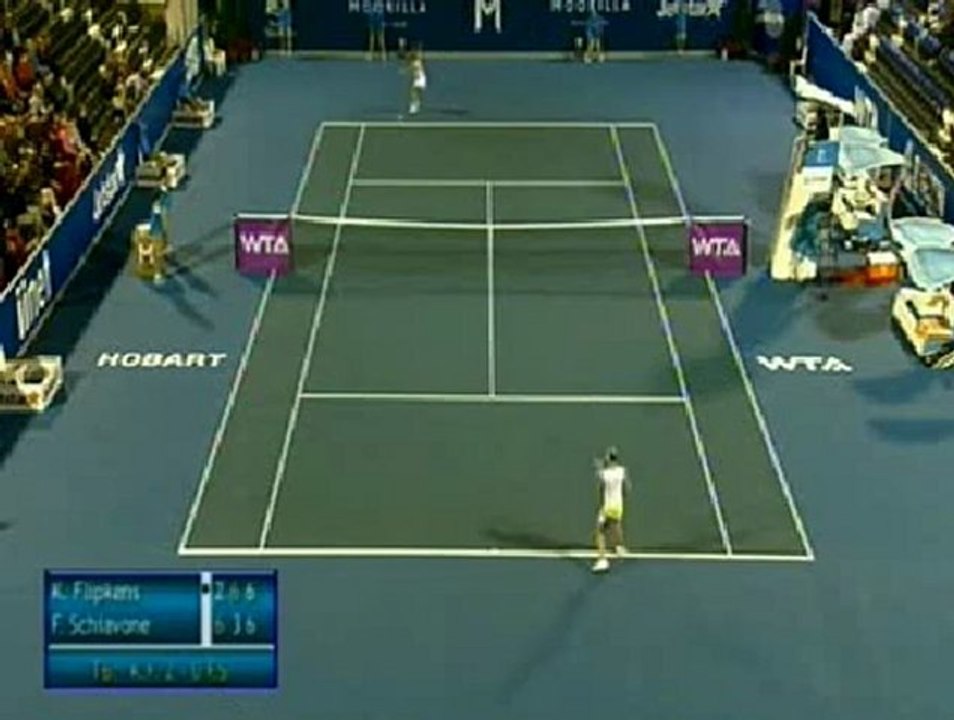 Schiavone vs Flipkens - WTA Hobart 2013 - 1° Turno - Livetennis.it