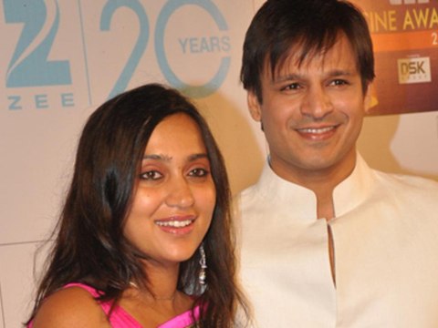 Vivek Oberoi With Wife @ Zee Cine Awards 2013