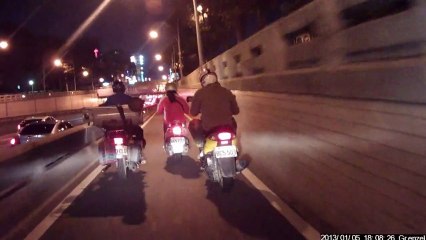 Faceplant en scooter