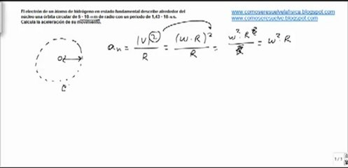 Fisica cinematica aceleracion normal de un electron