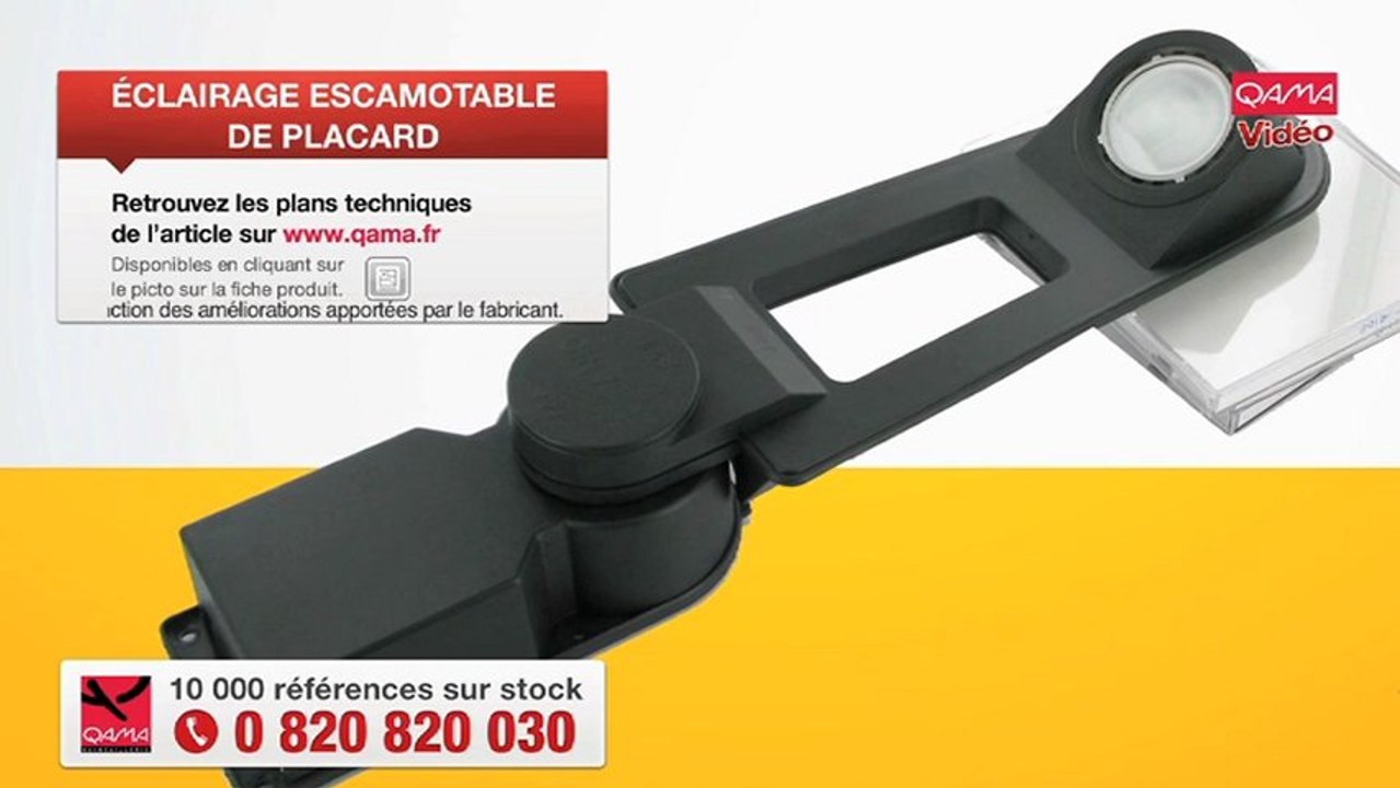 Eclairage escamotable de placard, par Qama