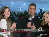 Drunk Football Fans Interrupt Reporter's Live Shot