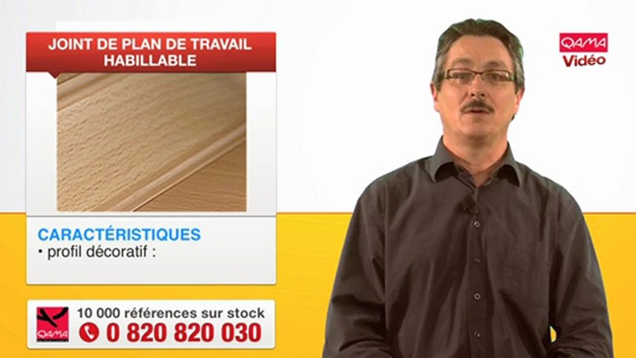 Joint pour plan de travail habillable, par Qama