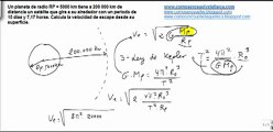 Fisica satelites artificiales calcular velocidad de escape de un planeta