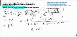 Fisica satelites artificiales calcular densidad de agujero negro