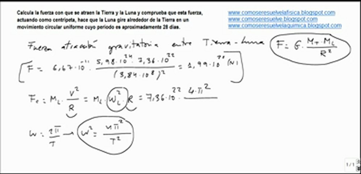 Fisica ley gravitacion universal calcular fuerza atraccion