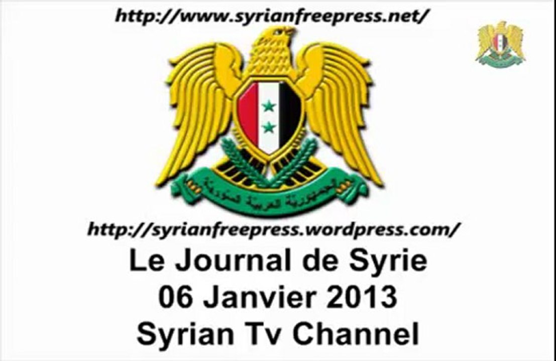 Journal de Syrie 6.01.2013 Discours du président Bachar al Assad