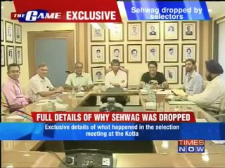 Full details of why Sehwag was dropped